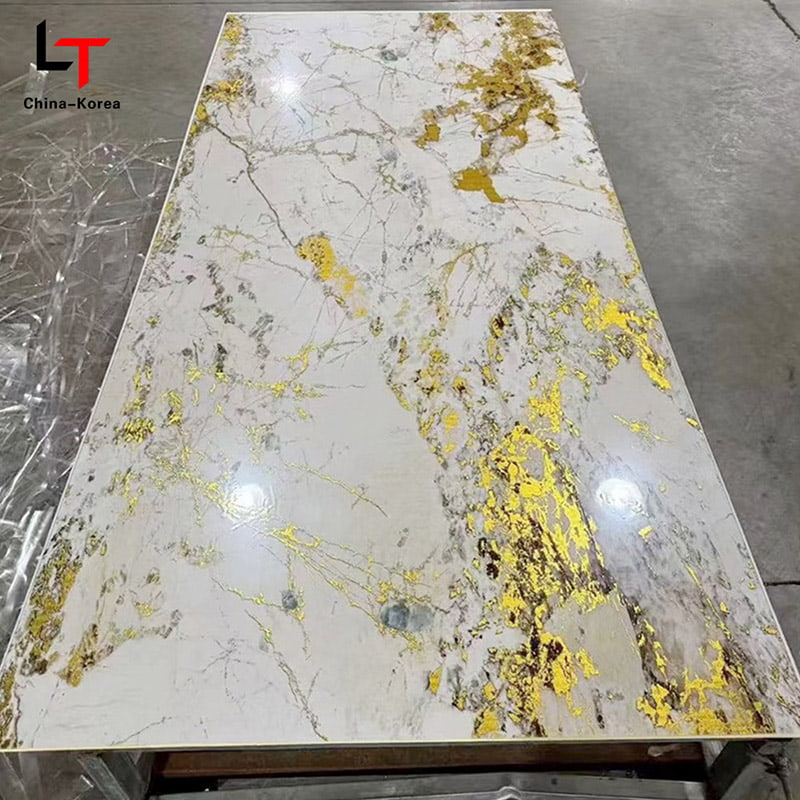 صفحه ضد آب 1220×2440 میلی متر 3 میلی متر PVC UV برای تزئین پانل دیوار داخلی با پوشش براق برای دکوراسیون طراحی دفتر خانه