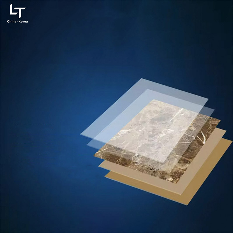 صفحه ضد آب 1220×2440 میلی متر 3 میلی متر PVC UV برای تزئین پانل دیوار داخلی با پوشش براق برای دکوراسیون طراحی دفتر خانه