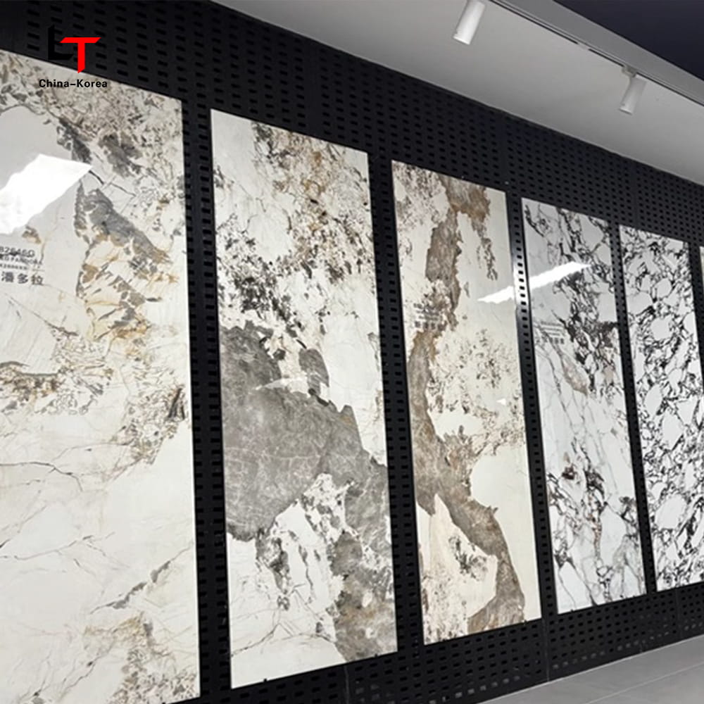 1220 × 2440 میلی متر PVC پانل کریستال کربن ضد آب، روکش دیوار تزئینی نسوز برای فضای داخلی داخلی با پوشش UV