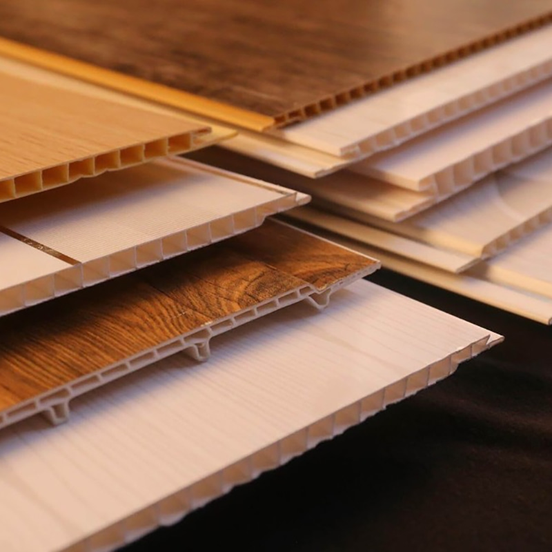 پانل دیواری یکپارچه فیبر چوب بامبو دوستدار محیط زیست 600x9mm PVC WPC بادوام طراحی داخلی مدرن همه کاره نصب آسان