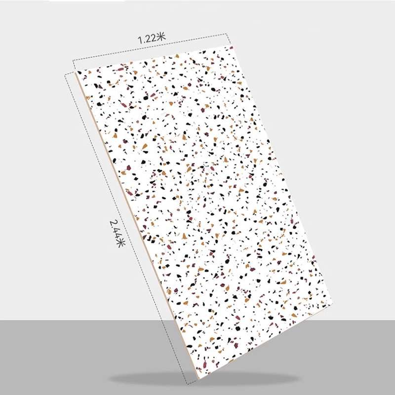 1220 میلی متر × 2440 میلی متر PVC انعطاف پذیر پلاستیک جایگزین سنگ مرمر SPC پانل دیوار و تخته مصنوعی تقلید سنگ مرمر UV پوشش ورق مرمر PVC