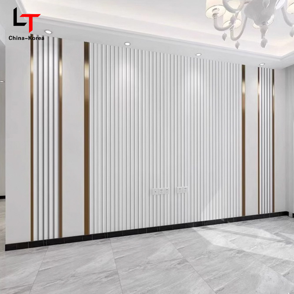 1220 × 2440 میلی متر سازگار با محیط زیست پی وی سی روکش چوب پانل های تزئینی دیواری برای روکش دیوار داخلی ضد آب ضد خش و نصب آسان