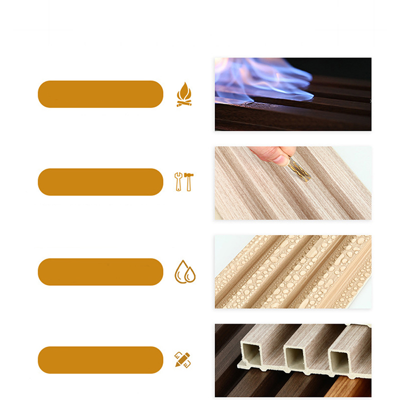 پانل دیواری WPC داخلی تخته دیواری کامپوزیت چوبی پلاستیکی روکش ضدآب ضد صدا و نسوز برای کاربرد سالن بدنسازی دکوراسیون داخلی منزل