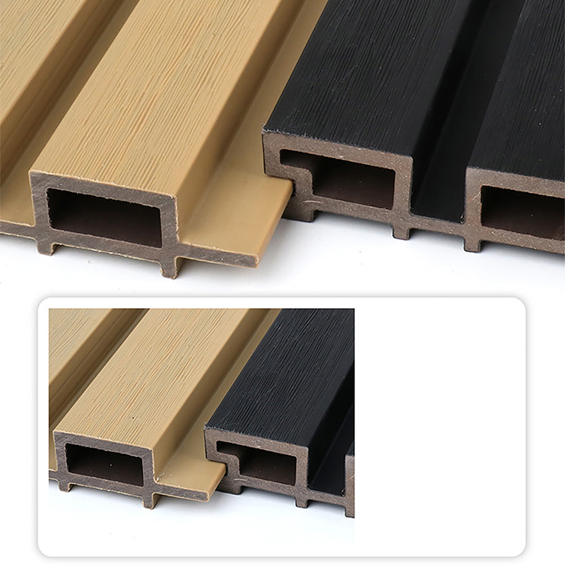 پانل دیواری فلوت دار PVC WPC ضد آب با دیواره بیرونی مشبک برس خورده ضد لغزش برای نمای بیرونی و حمام