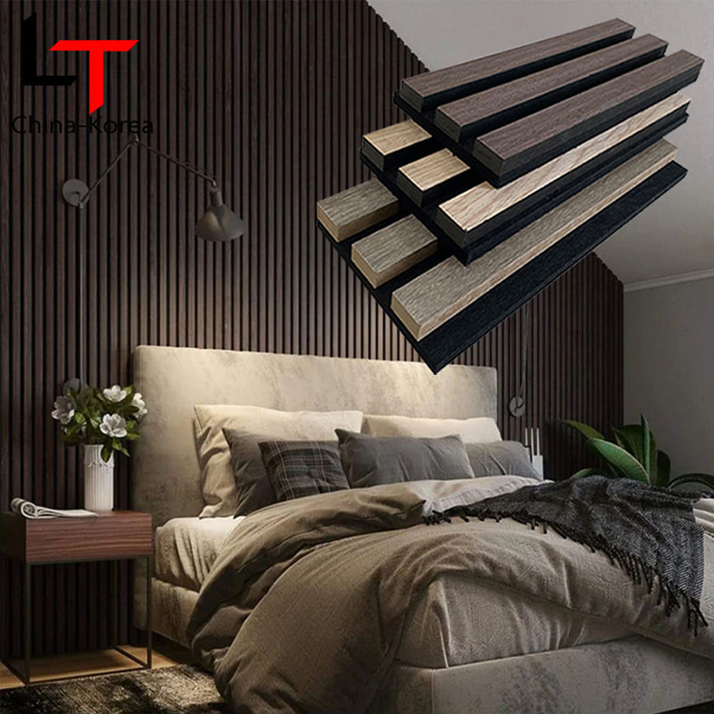 پانل‌های دیواری آکوستیک داخلی مدرن WPC طراحی در هم تنیده تزئینی عایق صدا نسوز ضد حریق درجه بیرونی با جذب صدا