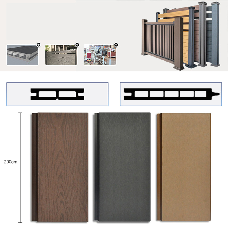 صفحه نمایش حصار تزئینی با اکستروژن مقاوم در برابر آب و هوا Wpc کامپوزیت Privacy حصار باغ ضد آفتاب مقاوم در برابر سایش ضد موریانه نصب آسان