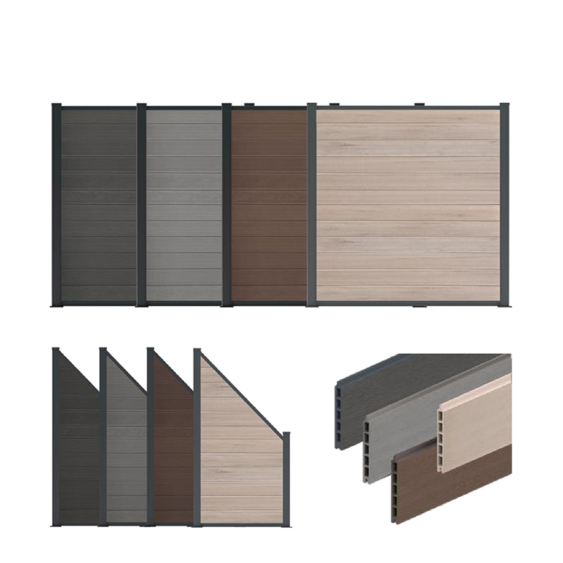چوب پلاستیک کامپوزیت حصار Wpc پانل های حصار حیاط خانه باغ حیاط خانه بهتر از نرده پی وی سی وینیل ضد آب در فضای باز برد حریم خصوصی Hdpe