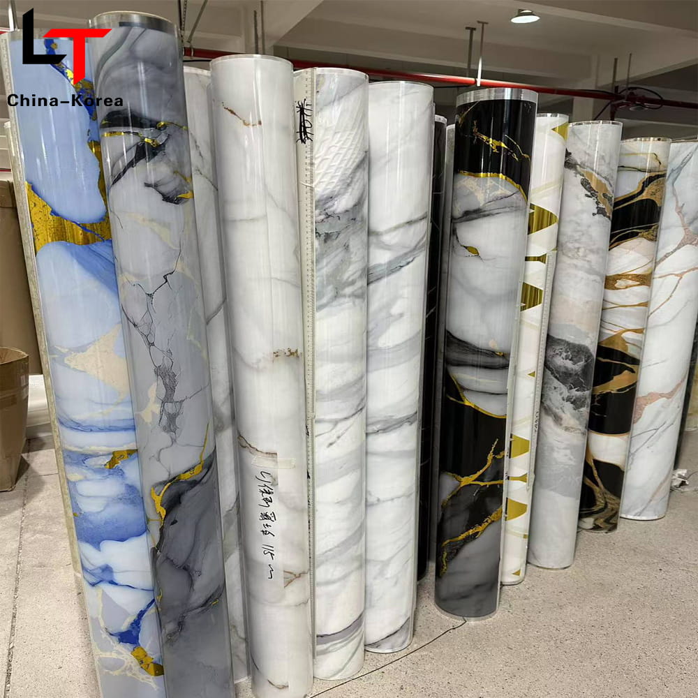 چاپ سه بعدی 5 بعدی لمینیت فیلم انتقال حرارت فیلم تزئینی مبلمان پی وی سی وکیوم پرس فویل برای پانل دیواری درب WPC UV Board