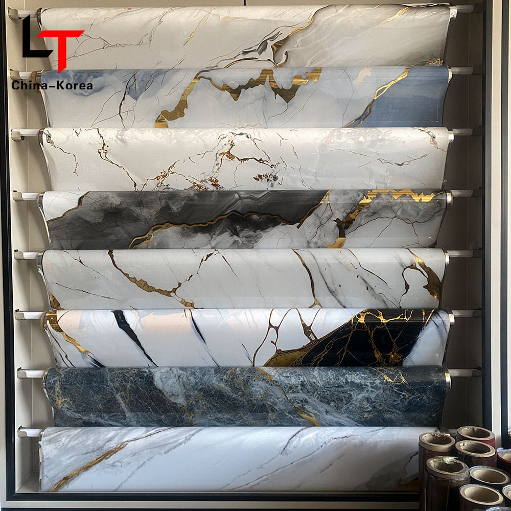 چاپ سه بعدی 5 بعدی لمینیت فیلم انتقال حرارت فیلم تزئینی مبلمان پی وی سی وکیوم پرس فویل برای پانل دیواری درب WPC UV Board