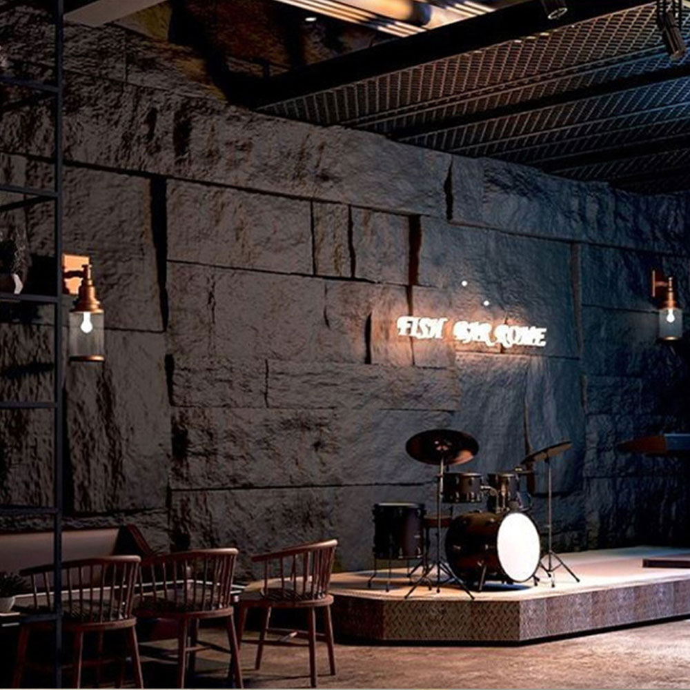 دکور ورق روکش تزئینی 60*30 سانتی متری سنگ مصنوعی پلی اورتان پلی اورتان پنل دیواری سنگ مصنوعی برای خانه