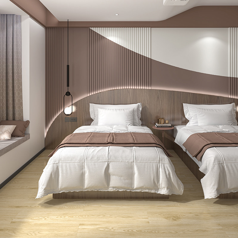 دوام کاشی پلاستیکی شناور دانه چوب ضد آب 4 میلی متر 5 میلی متر 6 میلی متر 7 میلی متر 8 میلی متر PVC کلیک کنید وینیل پلانک SPC کفپوش